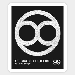 The Magnetic Fields / Minimalist Graphic Fan Artwork Design Sticker